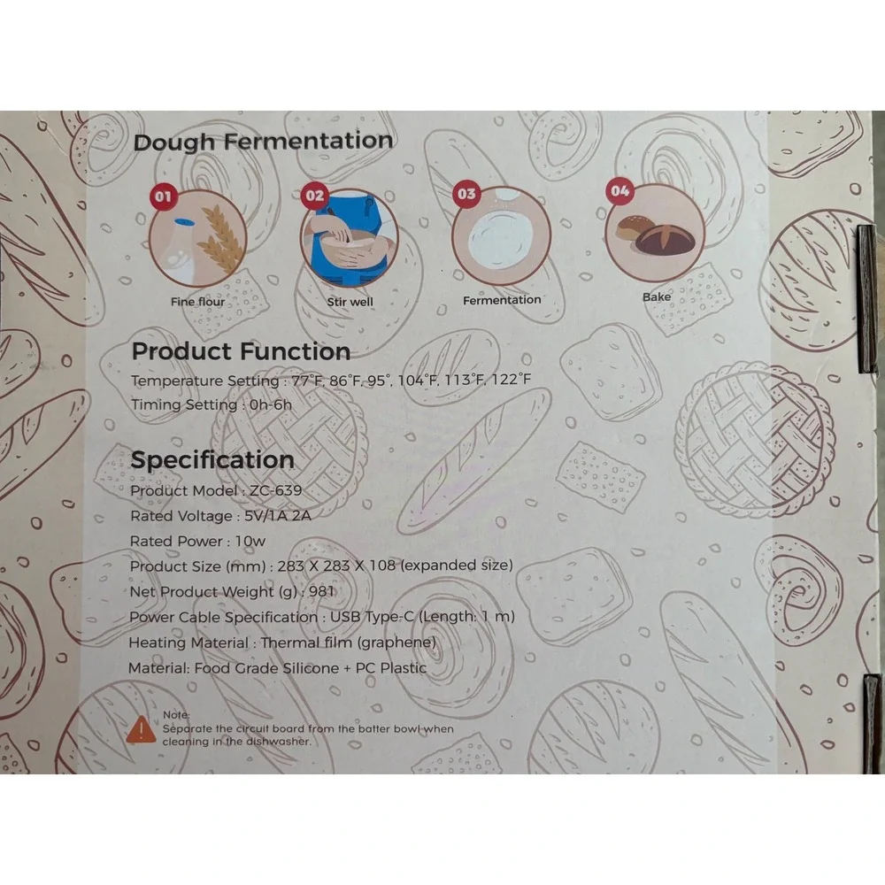 Thermostatic Batter Bowl Collapsible Silicone Dough Fermentation Proofing Bowl